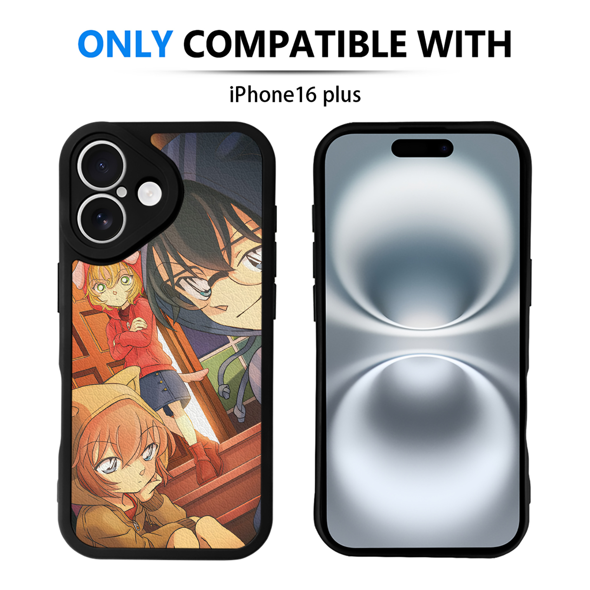 （画像用） 名探偵コナン Detective Conan 【iPhone 16シリーズ対応】シリコンスマホケース（レザー調） 材質：シリコン
